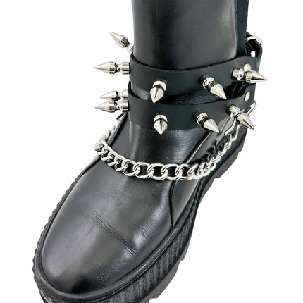 BS350 SPIKE 1" DOUBLE STRAP  BOOTSTRAP LEATHER