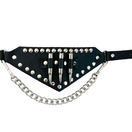 BS351  THREE BULLET BOOTSTRAP LEATHER