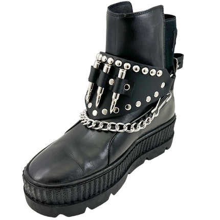 BS351  THREE BULLET BOOTSTRAP LEATHER