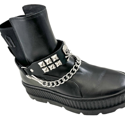 BS356 STUDDED SKULL BOOTSTRAP