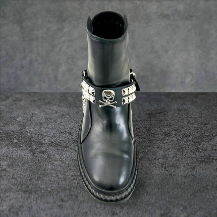 BS356 STUDDED SKULL BOOTSTRAP