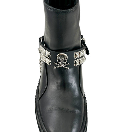 BS356 STUDDED SKULL BOOTSTRAP