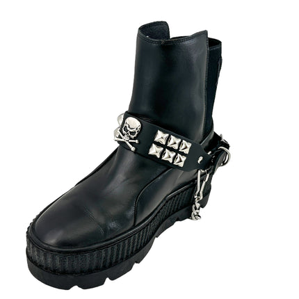 BS356 STUDDED SKULL BOOTSTRAP