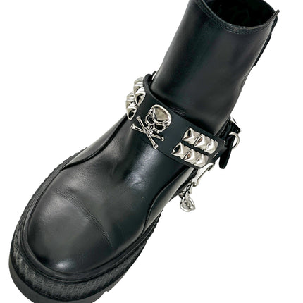 BS356 STUDDED SKULL BOOTSTRAP