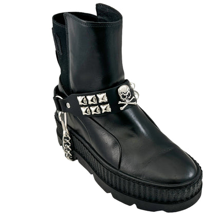 BS356 STUDDED SKULL BOOTSTRAP