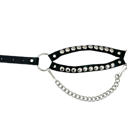 BS365  ROUND   STUDDED  DOUBLE STRAP  BOOTSTRAP LEATHER