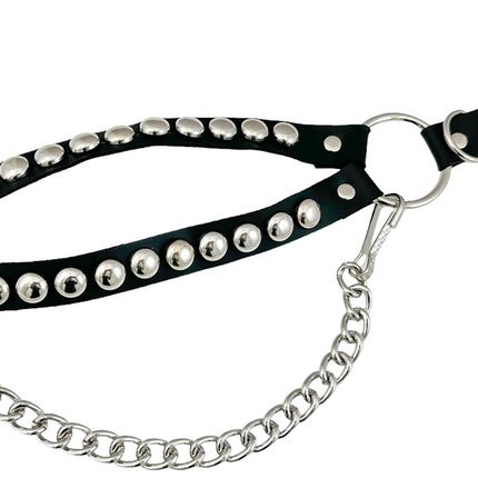 BS365  ROUND   STUDDED  DOUBLE STRAP  BOOTSTRAP LEATHER