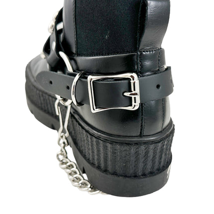 BS365  ROUND   STUDDED  DOUBLE STRAP  BOOTSTRAP LEATHER