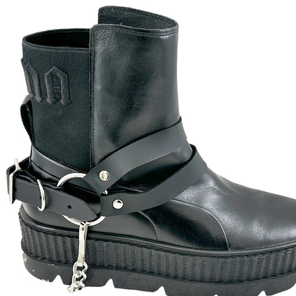 BS366 PLAIN  DOUBLE STRAP  BOOTSTRAP LEATHER