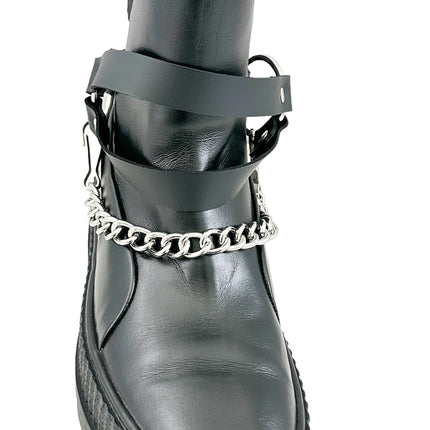 BS366 PLAIN  DOUBLE STRAP  BOOTSTRAP LEATHER