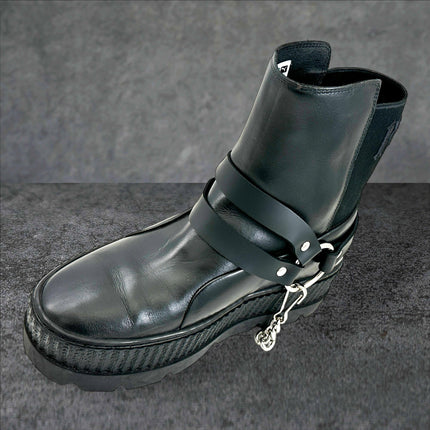 BS366 PLAIN  DOUBLE STRAP  BOOTSTRAP LEATHER