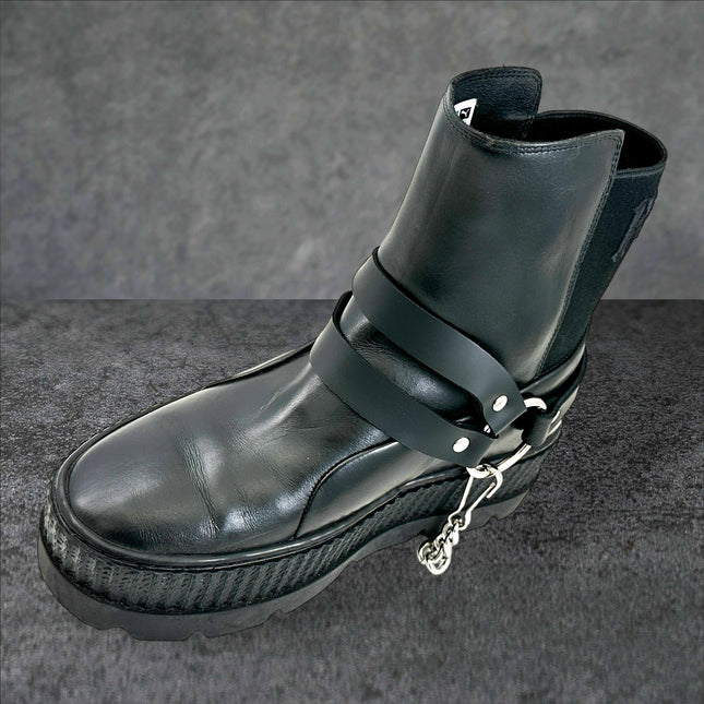 BS366 PLAIN  DOUBLE STRAP  BOOTSTRAP LEATHER