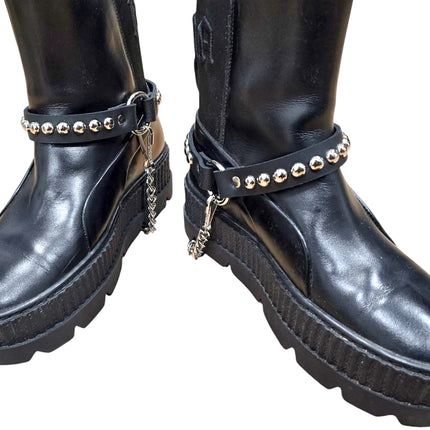 BS378  ROUND STUDDED STRAP BOOTSTRAP