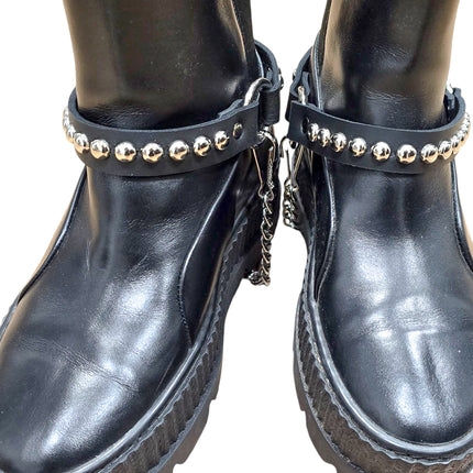 BS378  ROUND STUDDED STRAP BOOTSTRAP