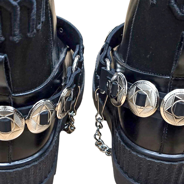 BS380  CONCHO STUDDED STRAP BOOTSTRAP BACK CONCHO
