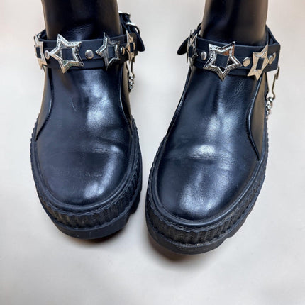 BS390STAR  STAR CONCHO LEATHR BOOTSTRAP