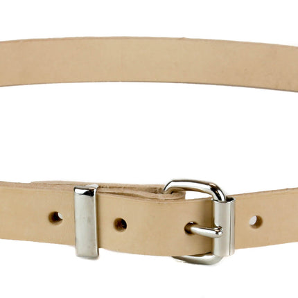BT100-075BEIGE LEATHER 3/4" WIDE BELT