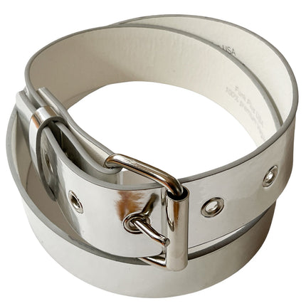 BT100-125P  1 1/4" PATENT SHINY  VEGAN PLAIN BELT