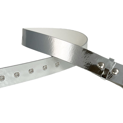 BT100-125P  1 1/4" PATENT SHINY  VEGAN PLAIN BELT