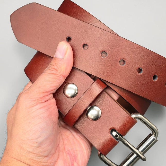 BT100BRN GENUINE LEATHER LATIGO BORWN  PLAIN BELT
