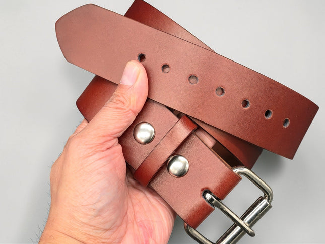 BT100BRN GENUINE LEATHER LATIGO BORWN  PLAIN BELT