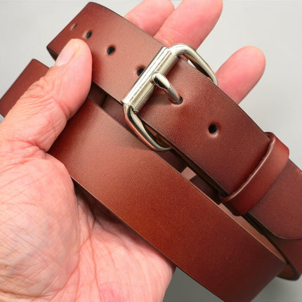BT100BRN GENUINE LEATHER LATIGO BORWN  PLAIN BELT