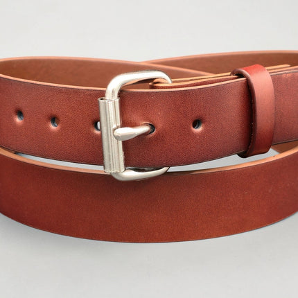 BT100BRN GENUINE LEATHER LATIGO BORWN  PLAIN BELT
