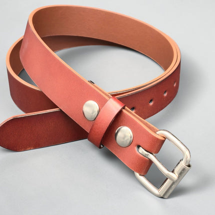BT100BRN GENUINE LEATHER LATIGO BORWN  PLAIN BELT