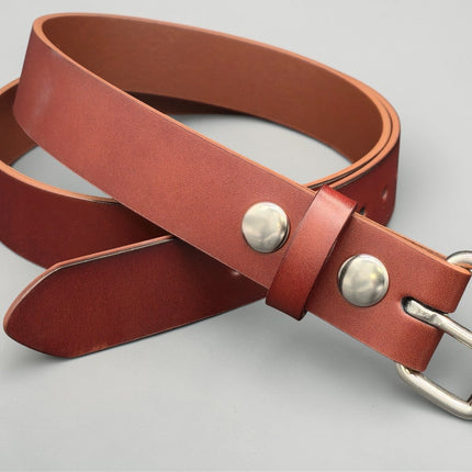 BT100BRN GENUINE LEATHER LATIGO BORWN  PLAIN BELT