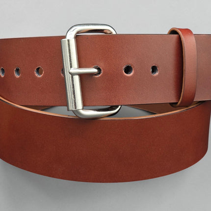 BT100BRN GENUINE LEATHER LATIGO BORWN  PLAIN BELT