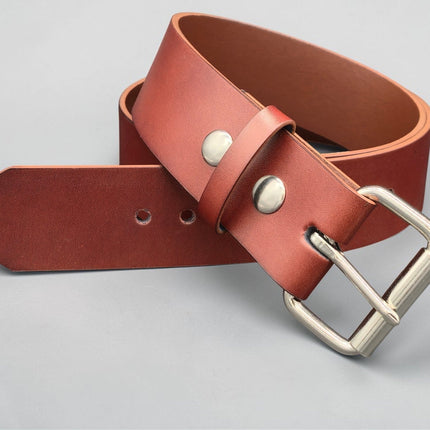 BT100BRN GENUINE LEATHER LATIGO BORWN  PLAIN BELT