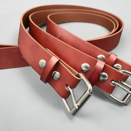 BT100BRN GENUINE LEATHER LATIGO BORWN  PLAIN BELT
