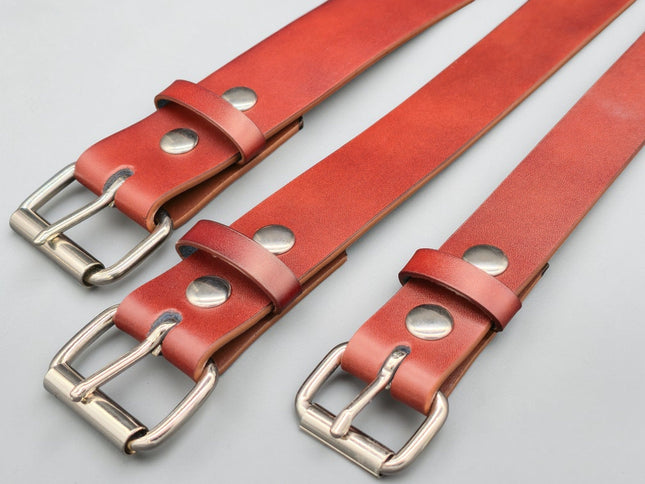 BT100BRN GENUINE LEATHER LATIGO BORWN  PLAIN BELT