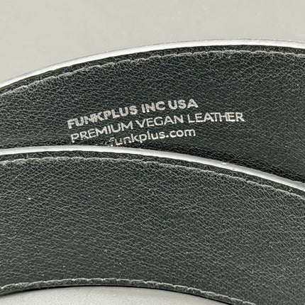 BT100M-175BLK  BLACK  SOLID VEGAN  LEATHER 1 3/4" WIDE PLAIN BELT