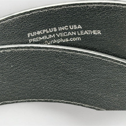 BT100M-175BLK  BLACK  SOLID VEGAN  LEATHER 1 3/4" WIDE PLAIN BELT