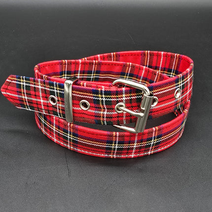 BT100-150 PLAID RED 1 1/2" PLAIN BELT
