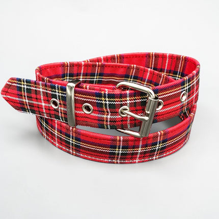 BT100-150 PLAID RED 1 1/2" PLAIN BELT