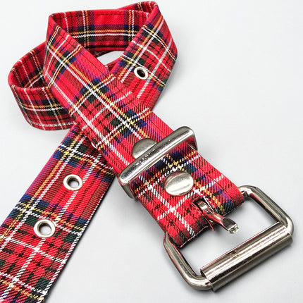 BT100-150 PLAID RED 1 1/2" PLAIN BELT