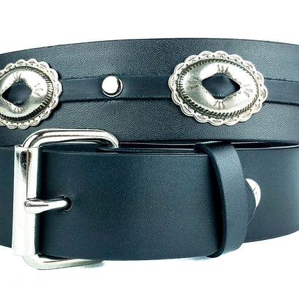 BT102OVAL 1 3/4" OVAL WESTERN CONCHO WIDE BELT