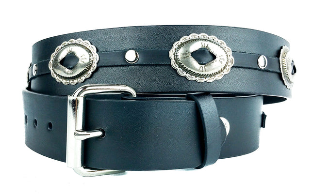 BT102OVAL 1 3/4" OVAL WESTERN CONCHO WIDE BELT