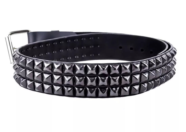 BT104-BS 3 ROW 1/2" BLACK PYRAMID BELT