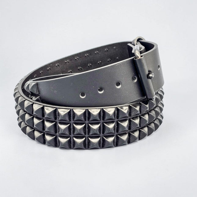 BT104-BS 3 ROW 1/2" BLACK PYRAMID BELT