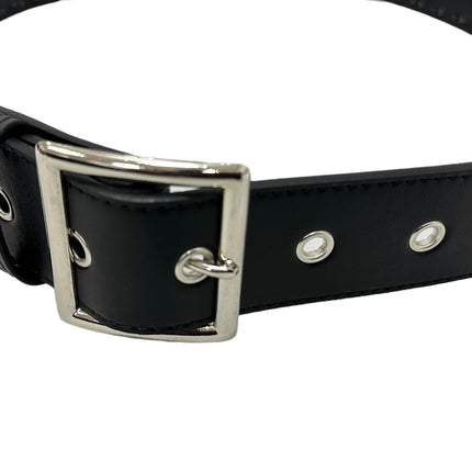 BT104VG-BS  VEGAN 3 ROW PYRAMID STUD BELT -GARRISON ARMY BUCKLE