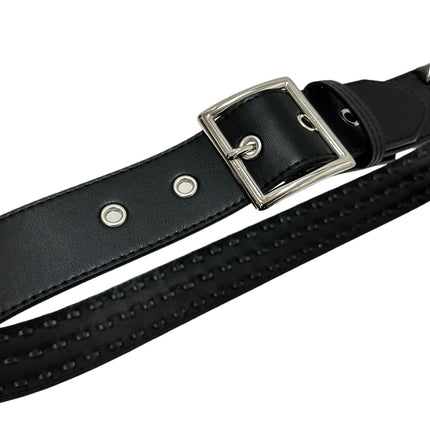 BT104GB-BS  GARRISON BUCKLE 3 ROW PYRAMID STUDDED  BELT