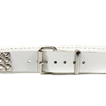 BT104VG  VEGAN LEATHER 3 ROW PYRAMID STUD BELT