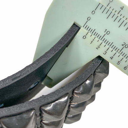 BT104US-BS  USA TANNERY THREE ROW BLACK PYRAMID BELT