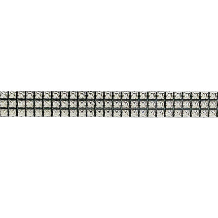 BT104VG  PREMIUM VEGAN LEATHER 3 ROW STUDDED BELT USA MADE