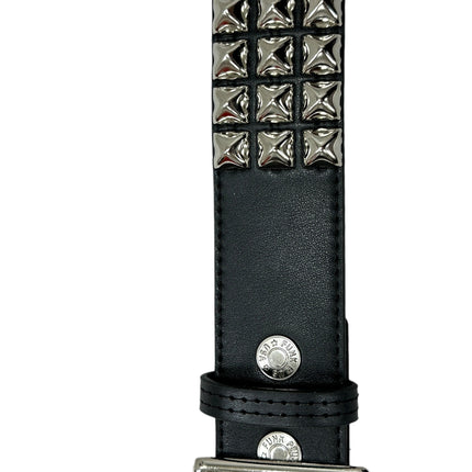 BT104VG  PREMIUM VEGAN LEATHER 3 ROW STUDDED BELT USA MADE