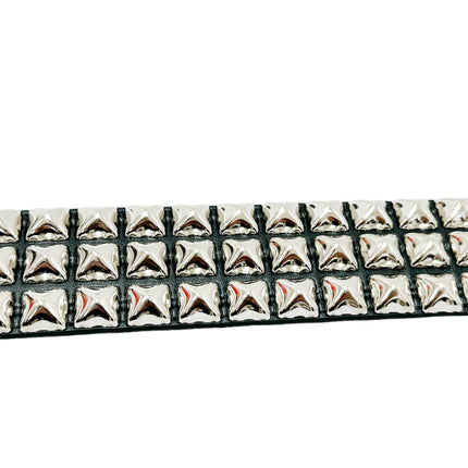 BT104VG  PREMIUM VEGAN LEATHER 3 ROW STUDDED BELT USA MADE