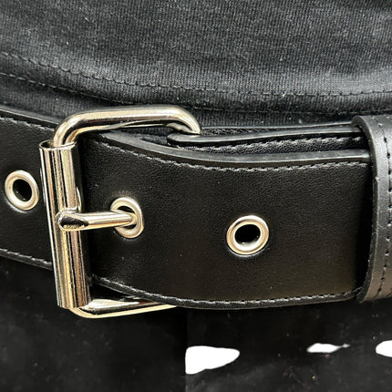 BT104VG  PREMIUM VEGAN LEATHER 3 ROW STUDDED BELT USA MADE